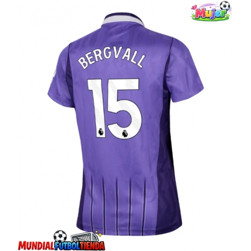 Camiseta Tottenham Hotspur Lucas Bergvall #15 Tercera Equipación Replica 2026-27 para mujer mangas cortas